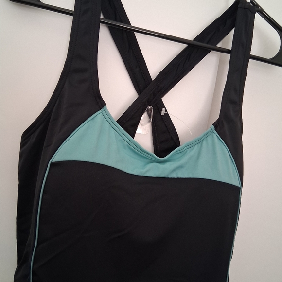 AQUABELLE Black and Blue Women's One-Piece Swimsuit Size 18W - Picture 3 of 11